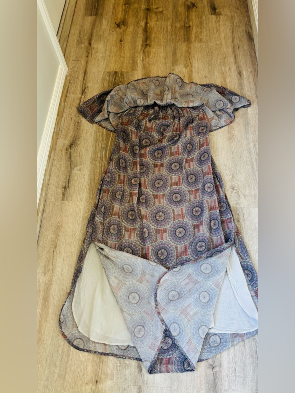 Cost Plus World Market Off-Shoulder Maxi Dress multicolor NWOT - Picture 14 of 14